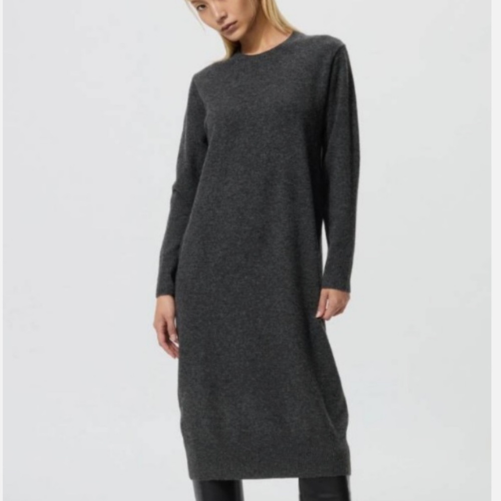 Uniqlo | Dress | Souffl Yarn Dress | Dark Gray